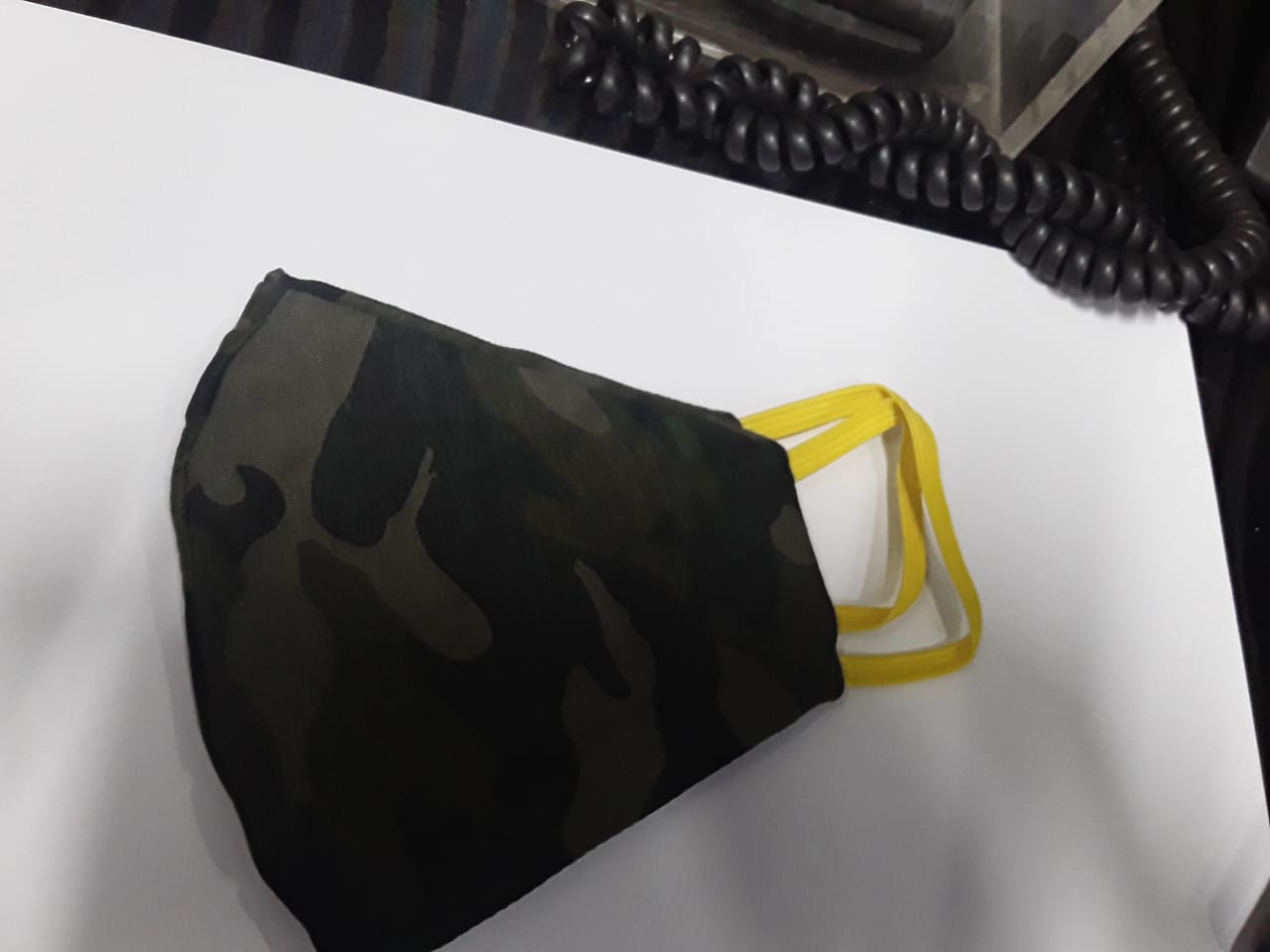 Facemask Army Camo-Back Strap Light Large