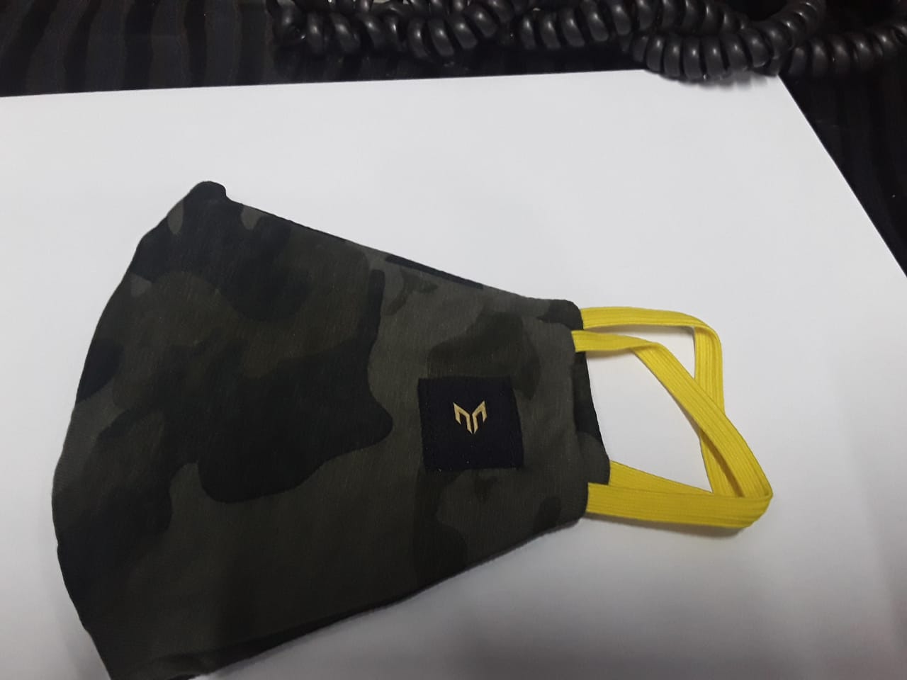 Facemask Army Camo-Back Strap Light Large