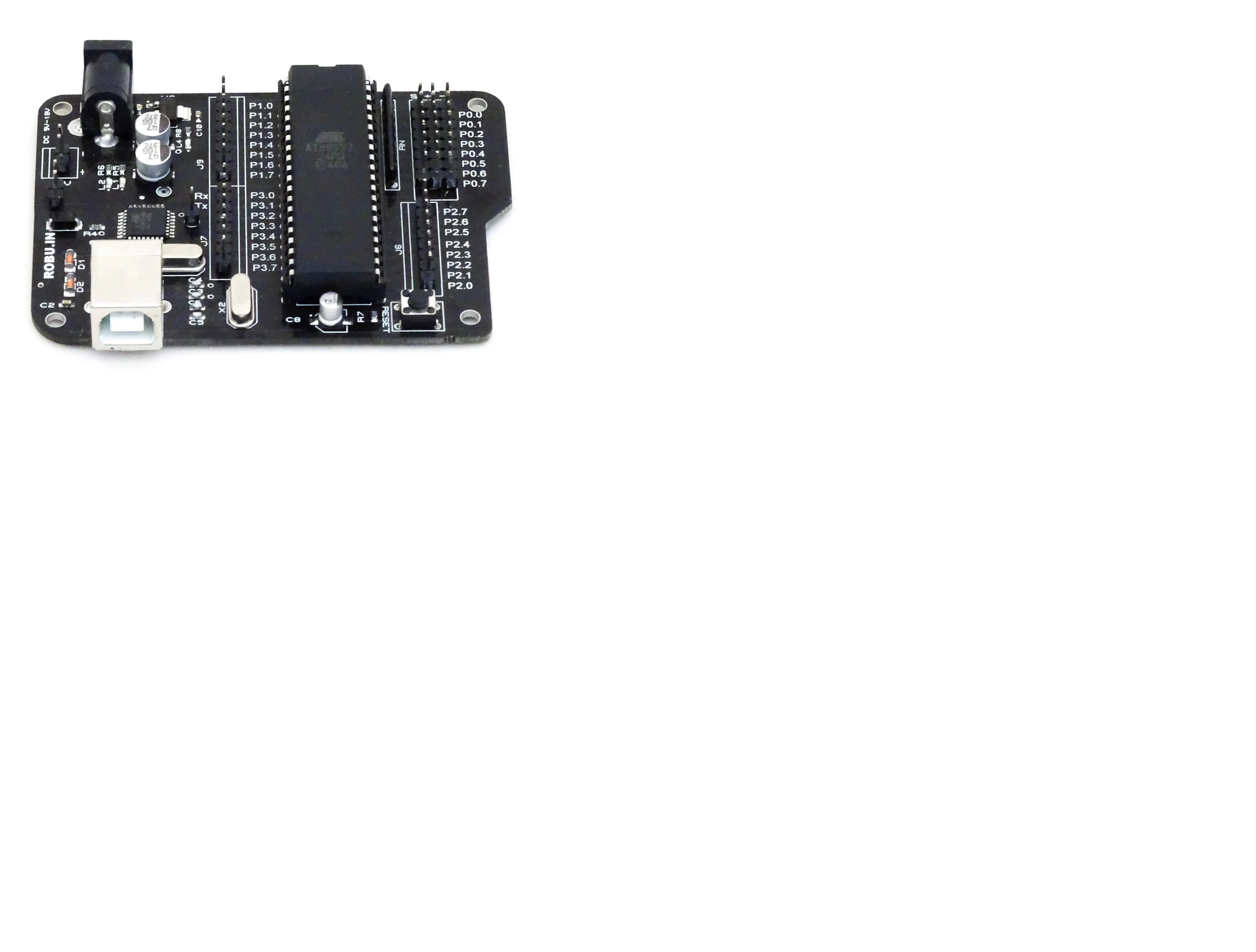 SmartElex Aryabhatta 8051 Microcontroller Development Board AT89S52 with Onboard USB Programmer