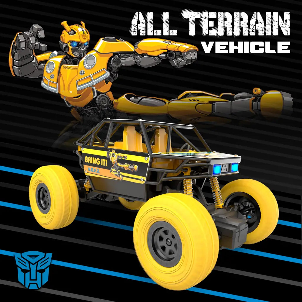 MIRANA TRANSFORMERS BUMBLEBEE MEGA RANGER APP AND REMOTE CONTROL CAR, 1200 MAH LI-ION RECHARGEABLE BATTERY, C TYPE USB CHARGING SCALE 1:20 (YELLOW)
