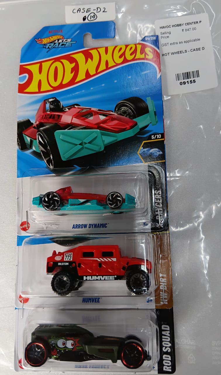HOT WHEELS - CASE D (2025) - BASIC CAR ASSORTED (PACK OF 3 )-DIECAST