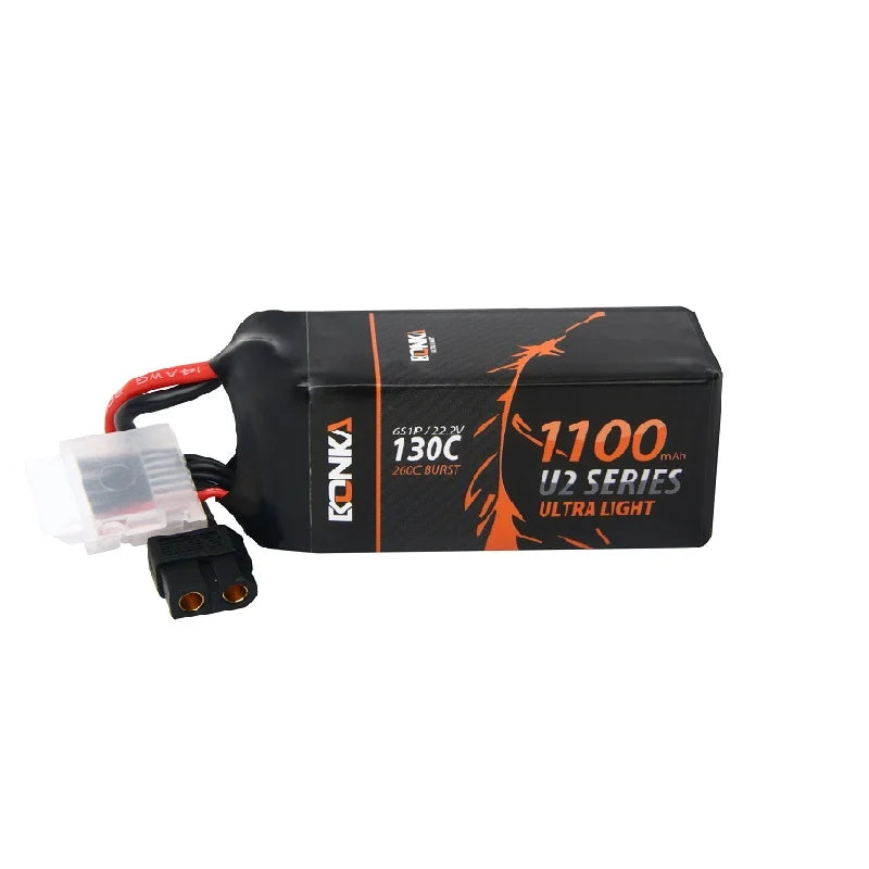 Bonka 22.2V 1100mAh 130C 6S FPV U2 Series Lithium Polymer Battery Pack
