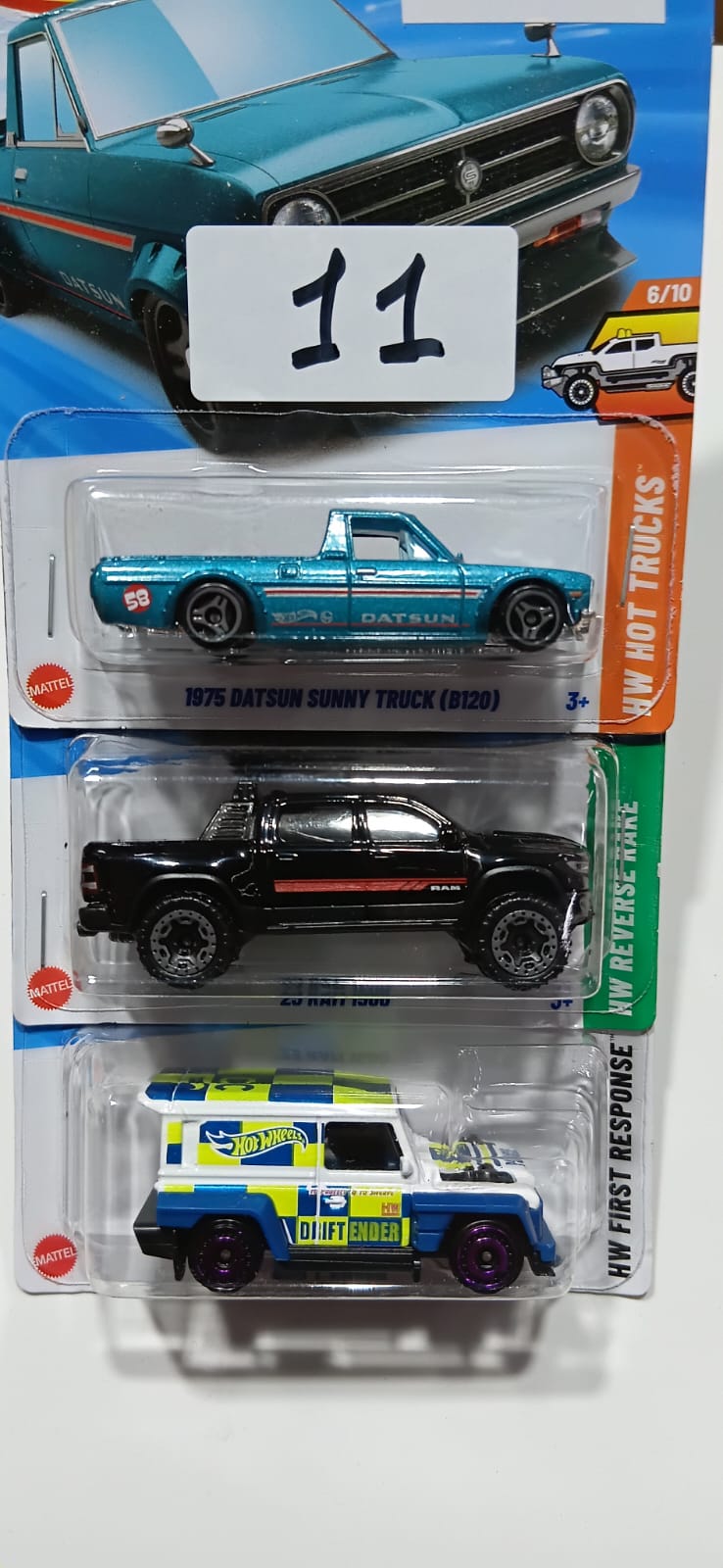 HOT WHEELS - CASE E (2025) - BASIC CAR ASSORTED (PACK OF 3 )-DIECAST