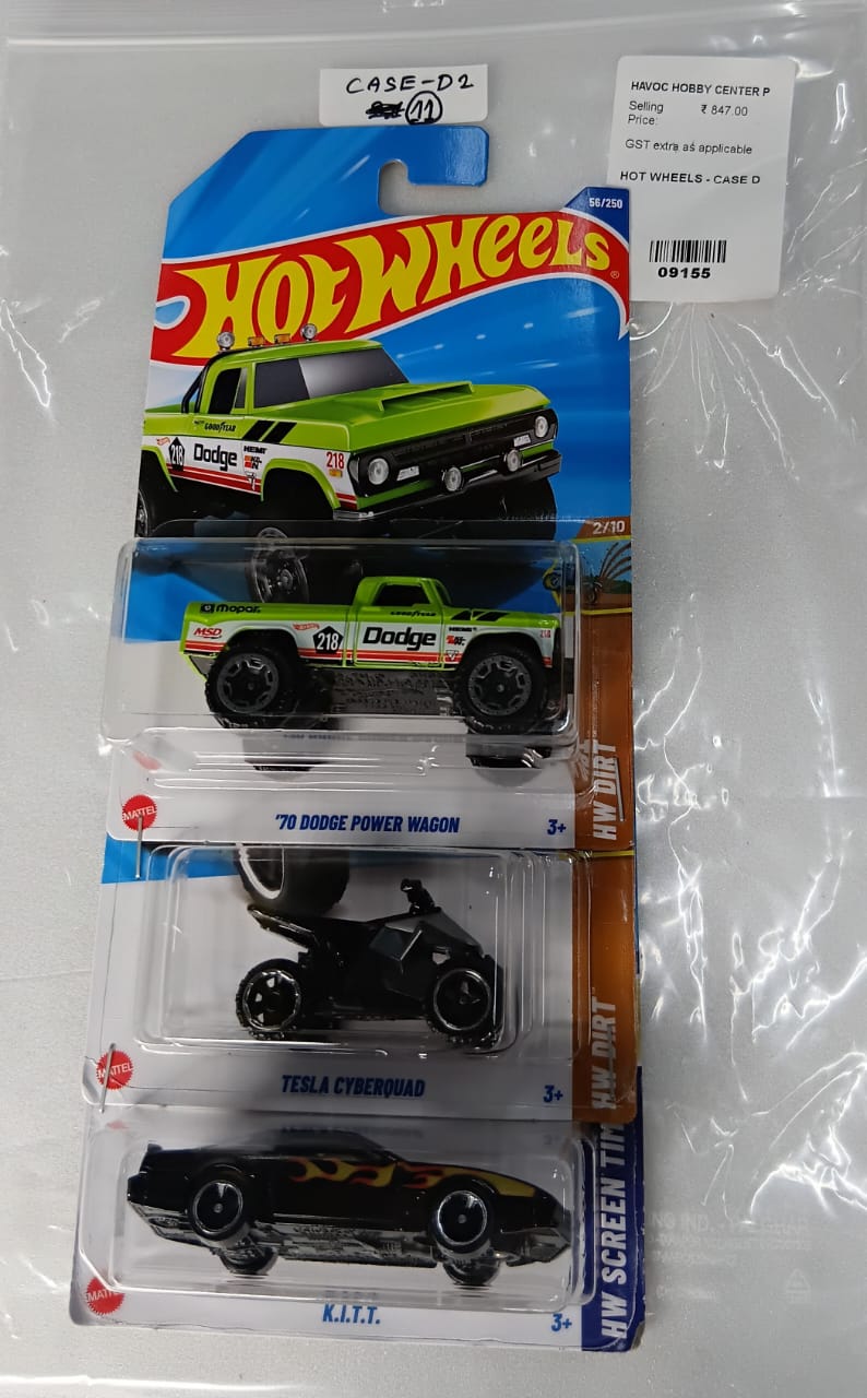 HOT WHEELS - CASE D (2025) - BASIC CAR ASSORTED (PACK OF 3 )-DIECAST