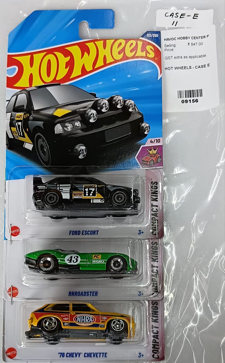 HOT WHEELS - CASE E (2025) - BASIC CAR ASSORTED (PACK OF 3 )-DIECAST