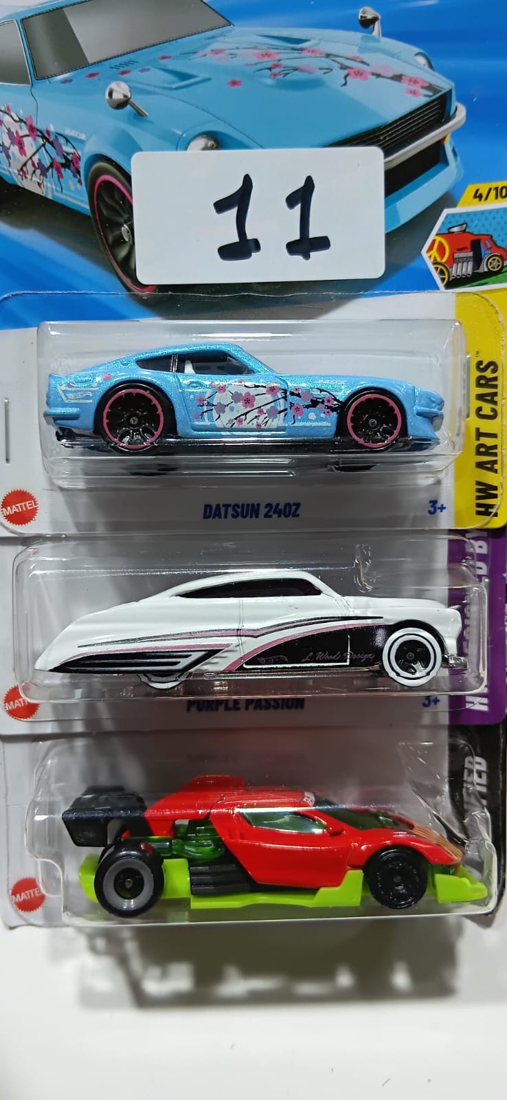 HOT WHEELS CASE-H MAINLINE (PACK OF 3) DIECAST
