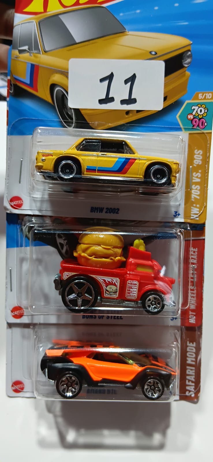HOT WHEELS CASE-G MAINLINE (PACK OF 3) DIECAST