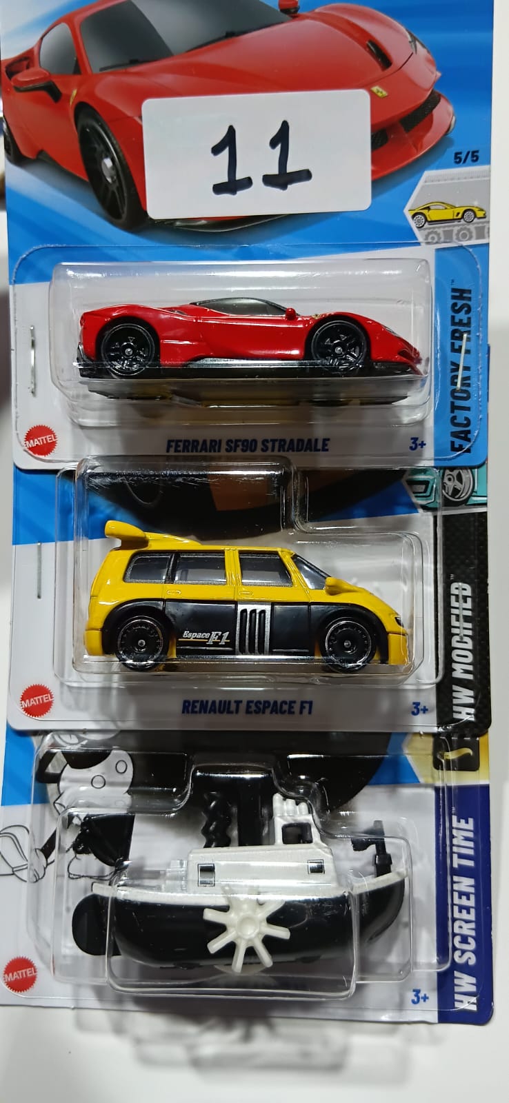 HOT WHEELS CASE-J MAINLINE (PACK OF 3) DIECAST