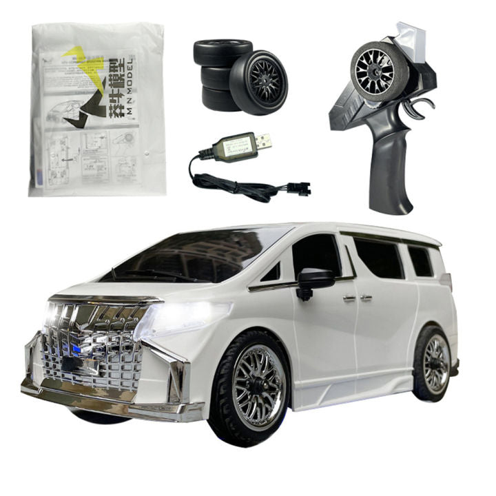 MN MODEL 1/16 ALPHARD REAR DRIVE DRIFT RC CAR MN68 2.4G RTR WITH LED LIGHTS (WHITE)