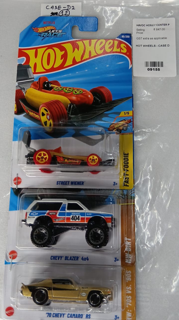 HOT WHEELS - CASE D (2025) - BASIC CAR ASSORTED (PACK OF 3 )-DIECAST