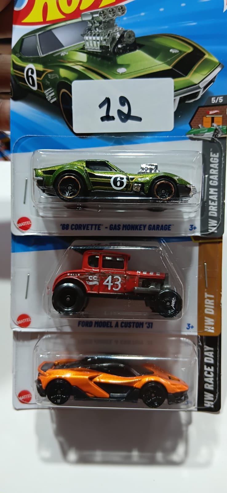 HOT WHEELS CASE-G MAINLINE (PACK OF 3) DIECAST