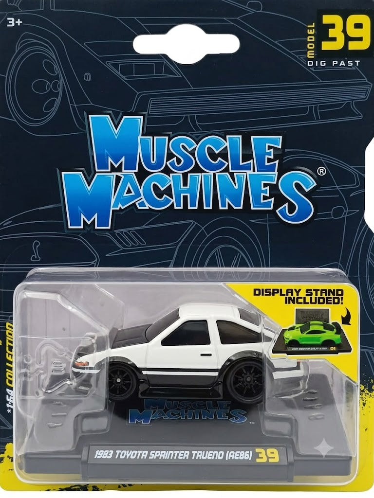 MAISTO MUSCLE MACHINE 1/64 SCALE 1983 TOYOTA SPAINTER TRUENO (AE86) WHITE METAL DIECAST SERIES 7 MODEL 39