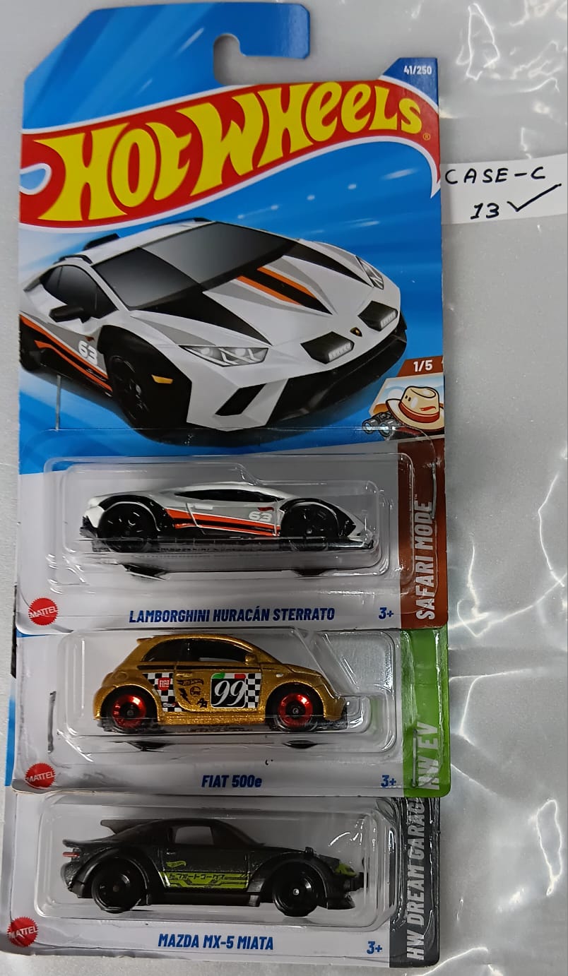 HOT WHEELS - CASE C (2025) - BASIC CAR ASSORTED (PACK OF 3 )-DIECAST