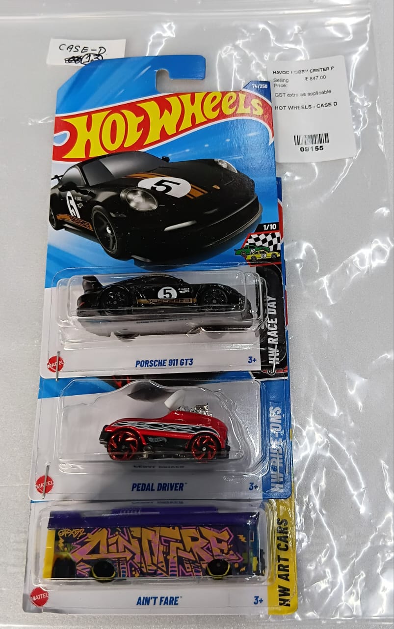 HOT WHEELS - CASE D (2025) - BASIC CAR ASSORTED (PACK OF 3 )-DIECAST