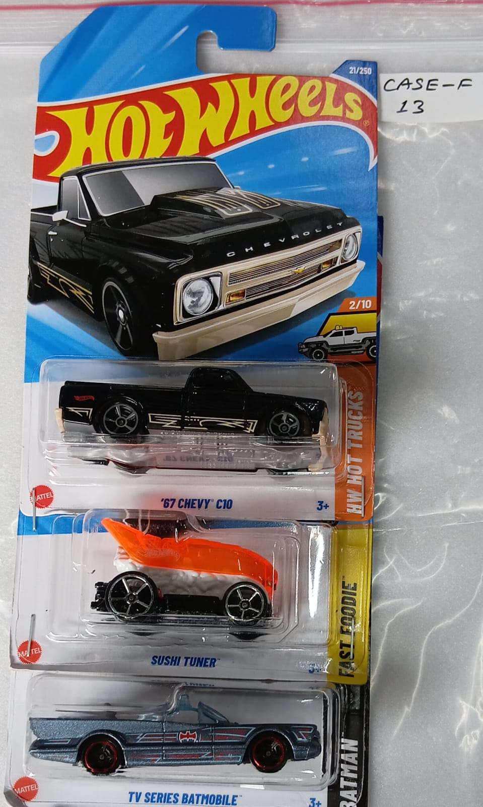 HOT WHEELS - CASE F (2025) - BASIC CAR ASSORTED (PACK OF 3 )-DIECAST