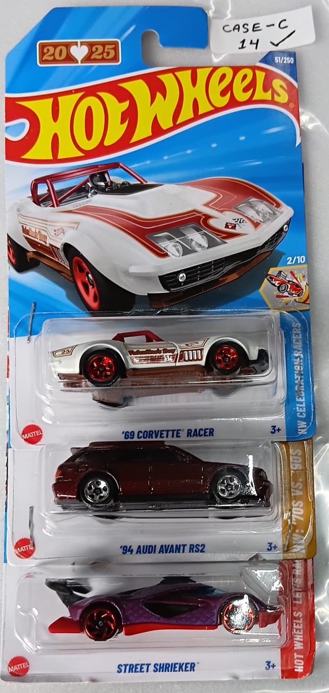 HOT WHEELS - CASE C (2025) - BASIC CAR ASSORTED (PACK OF 3 )-DIECAST
