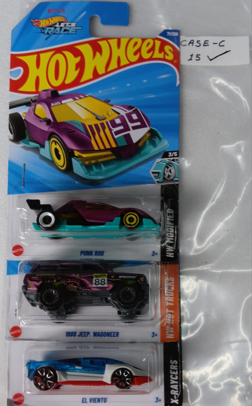 HOT WHEELS - CASE C (2025) - BASIC CAR ASSORTED (PACK OF 3 )-DIECAST