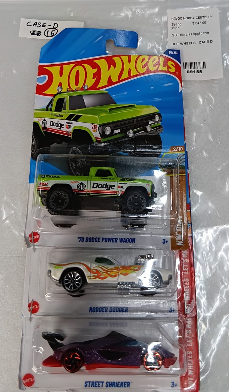 HOT WHEELS - CASE D (2025) - BASIC CAR ASSORTED (PACK OF 3 )-DIECAST