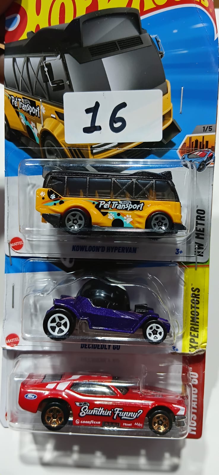 HOT WHEELS CASE-J MAINLINE (PACK OF 3) DIECAST