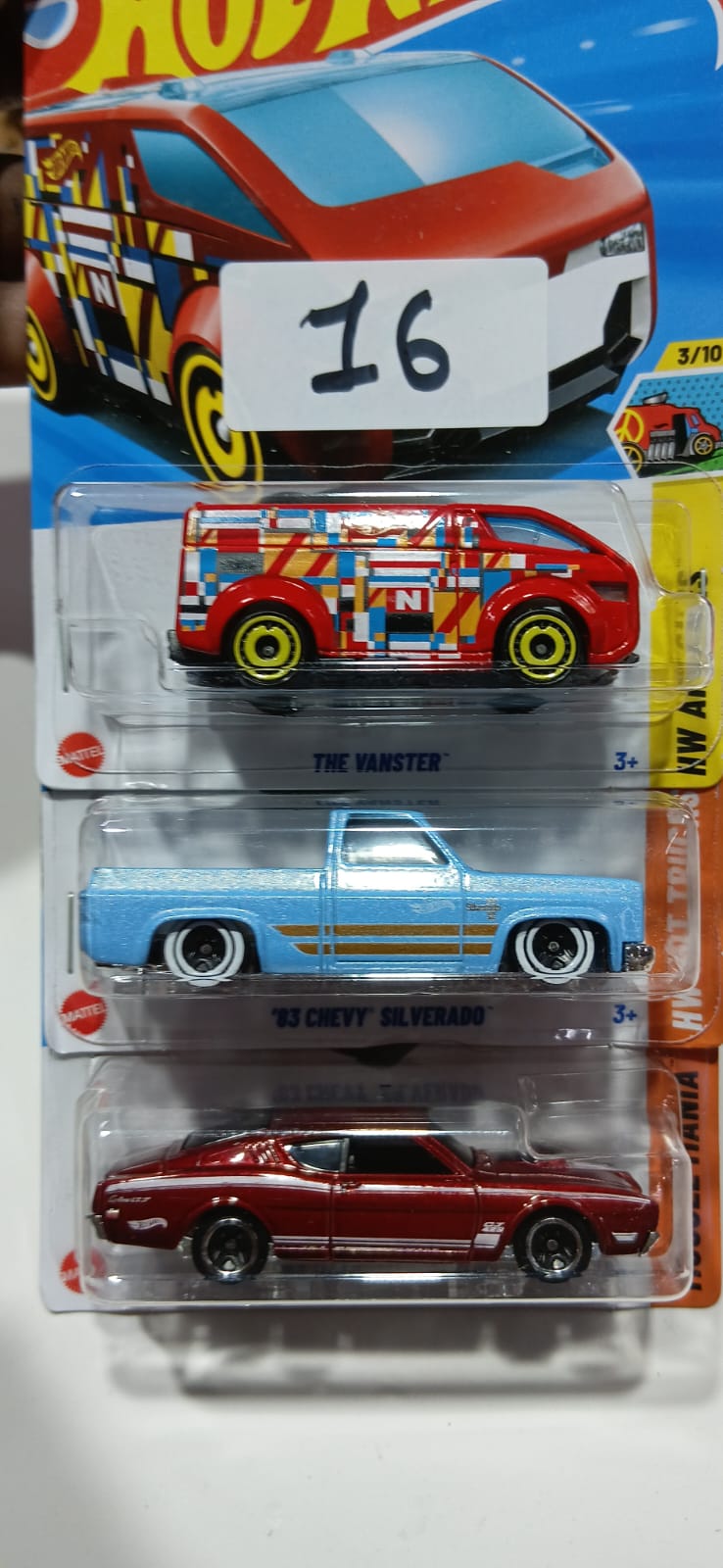 HOT WHEELS CASE-H MAINLINE (PACK OF 3) DIECAST