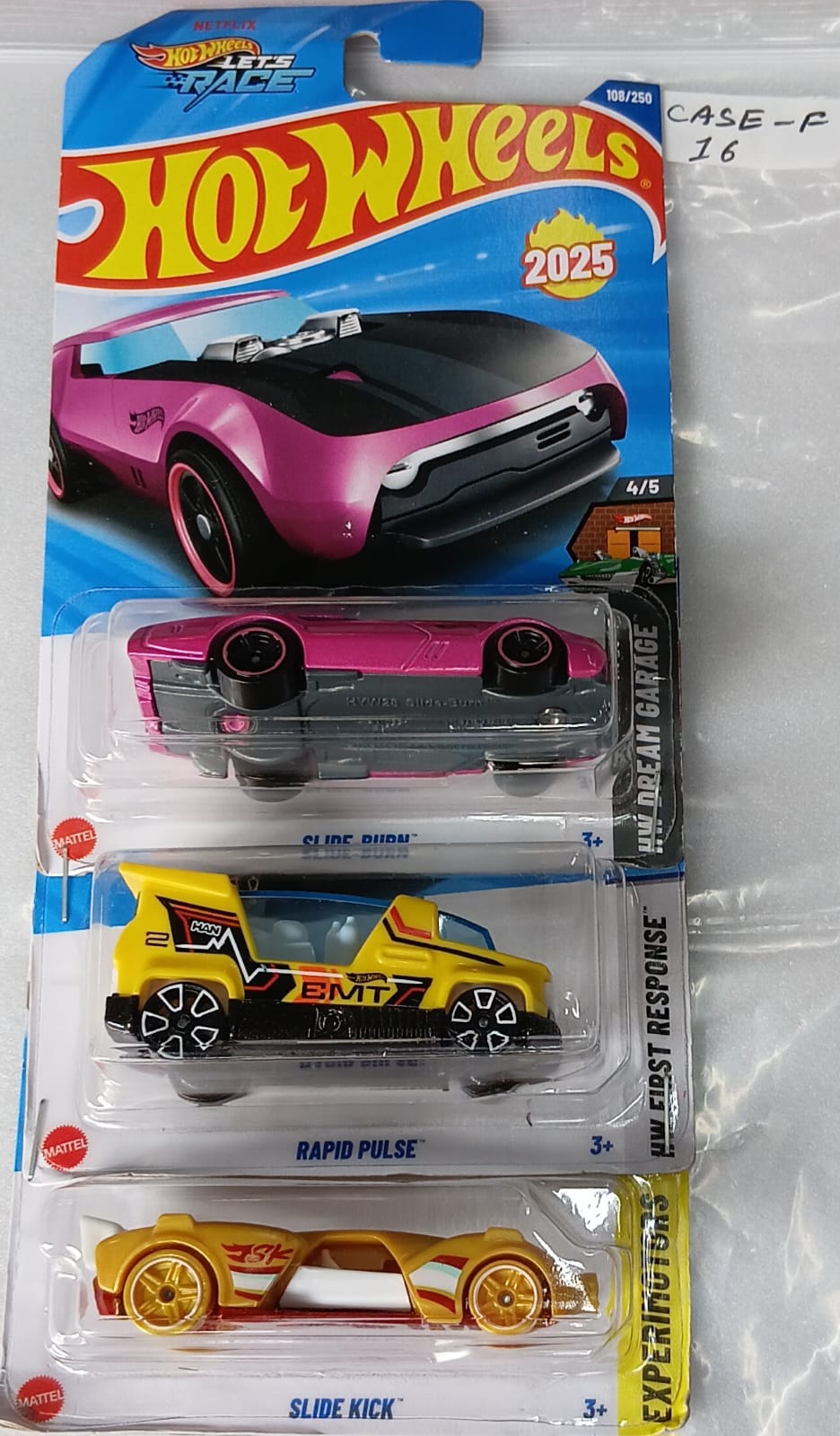HOT WHEELS - CASE F (2025) - BASIC CAR ASSORTED (PACK OF 3 )-DIECAST
