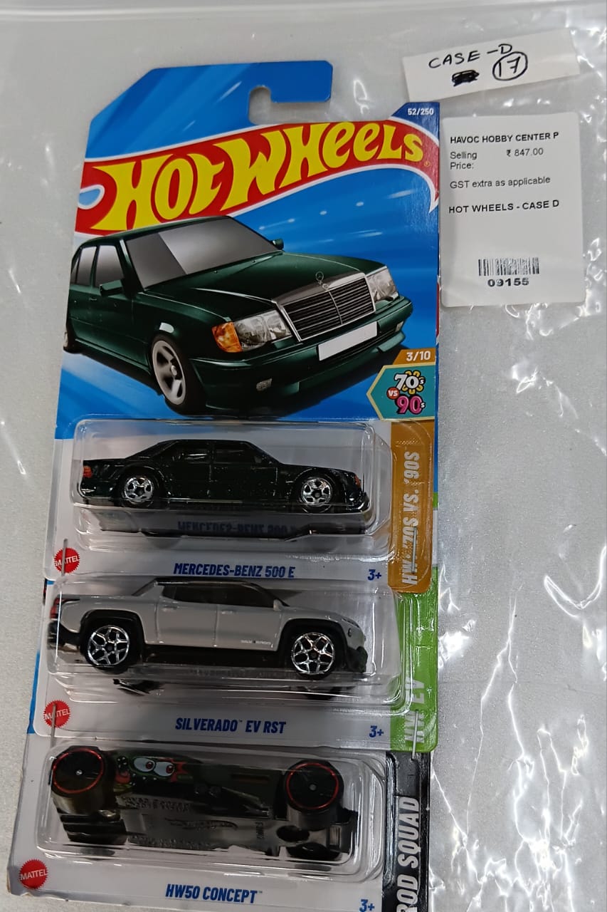 HOT WHEELS - CASE D (2025) - BASIC CAR ASSORTED (PACK OF 3 )-DIECAST
