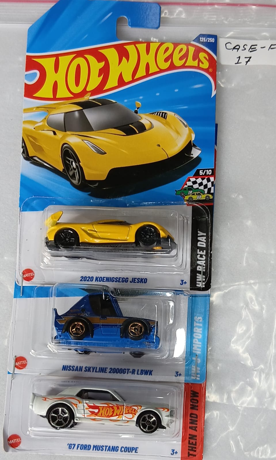 HOT WHEELS - CASE F (2025) - BASIC CAR ASSORTED (PACK OF 3 )-DIECAST