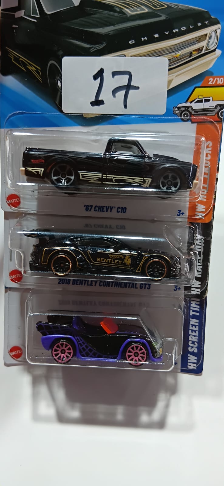 HOT WHEELS CASE-G MAINLINE (PACK OF 3) DIECAST