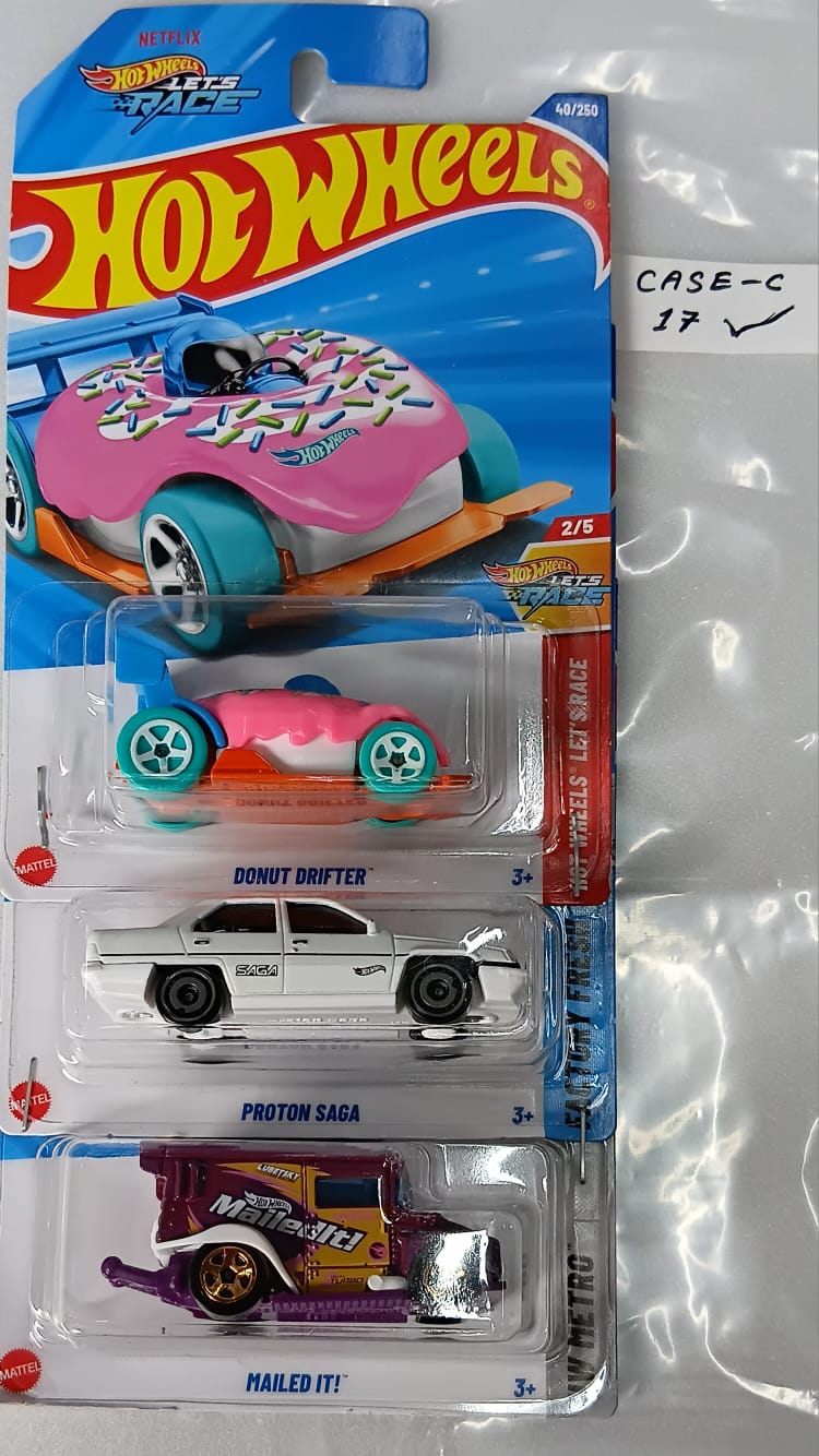 HOT WHEELS - CASE C (2025) - BASIC CAR ASSORTED (PACK OF 3 )-DIECAST