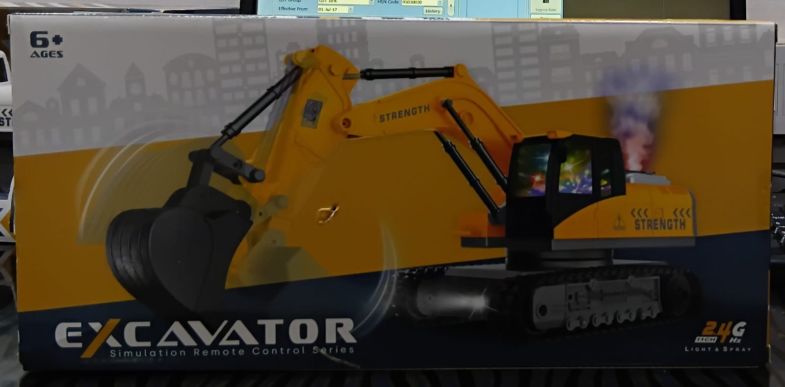RC EXCAVATOR 9995 2.4G 11CH OPTIONAL ALLOY680 DEGREE ROTATION (YELLOW)