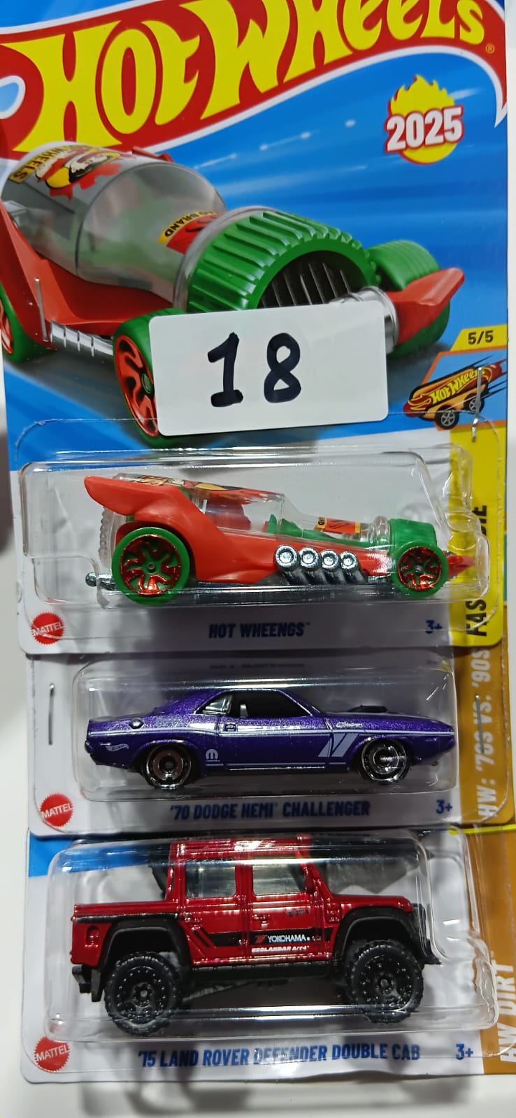 HOT WHEELS CASE-J MAINLINE (PACK OF 3) DIECAST