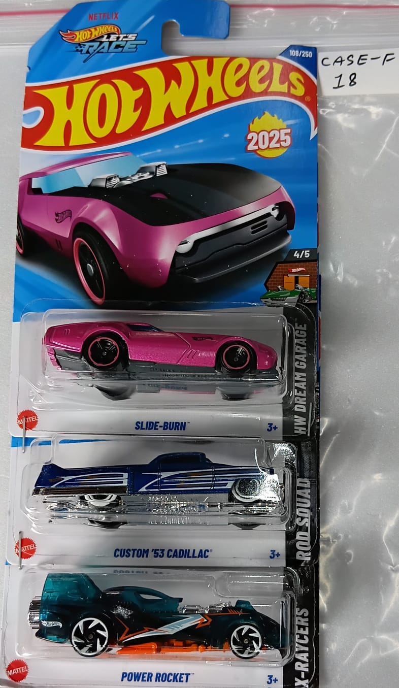 HOT WHEELS - CASE F (2025) - BASIC CAR ASSORTED (PACK OF 3 )-DIECAST