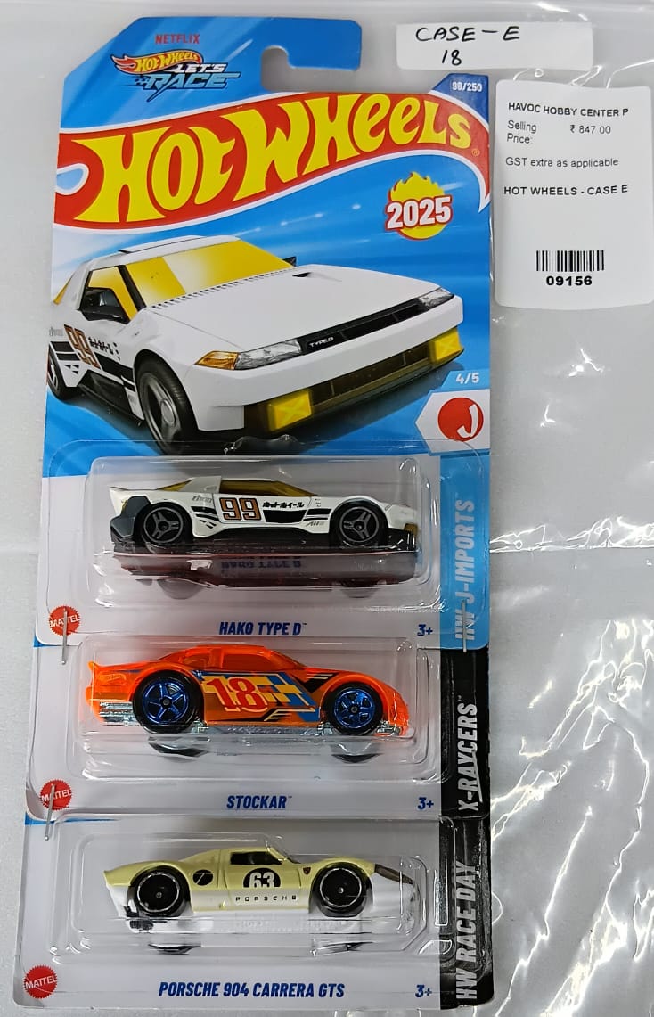 HOT WHEELS - CASE E (2025) - BASIC CAR ASSORTED (PACK OF 3 )-DIECAST