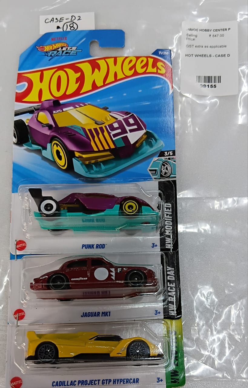 HOT WHEELS - CASE D (2025) - BASIC CAR ASSORTED (PACK OF 3 )-DIECAST