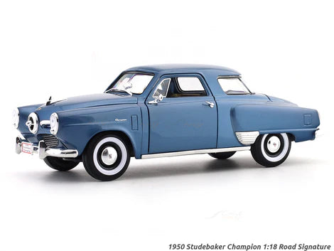 DIE CAST ROAD SIGNATURE 1950 STUDEBAKER CHAMPION  1/18 SCALE DARK BLUE NO:92478