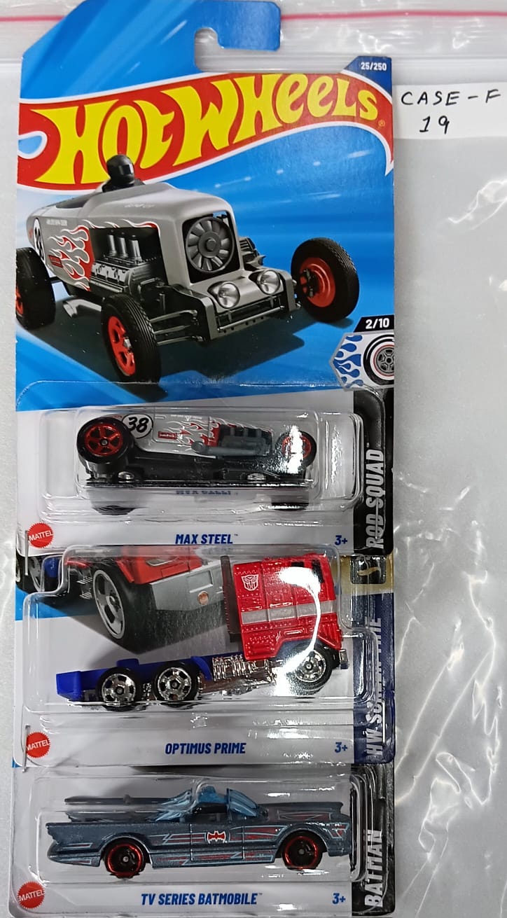 HOT WHEELS - CASE F (2025) - BASIC CAR ASSORTED (PACK OF 3 )-DIECAST