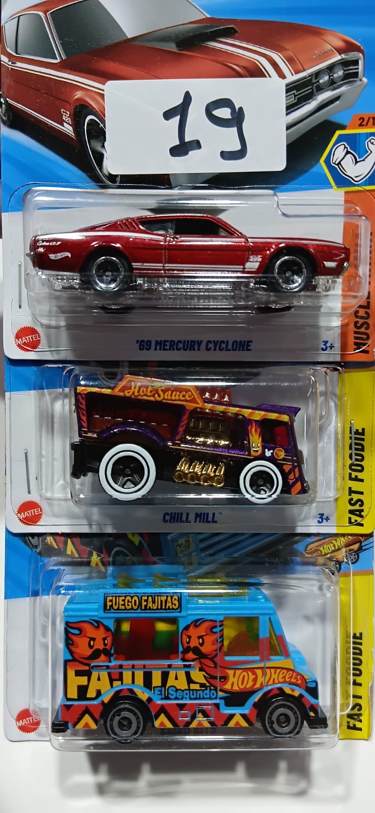 HOT WHEELS CASE-H MAINLINE (PACK OF 3) DIECAST