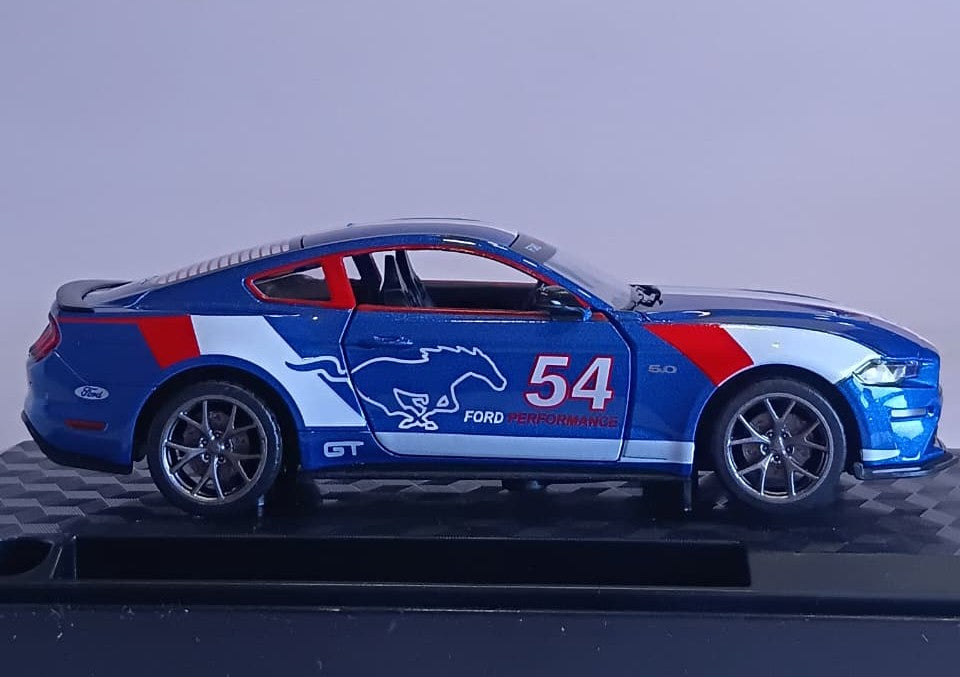 CCA FORD MUSTANG GT 2018 1:34 DIECAST MODEL 88702A BLUE