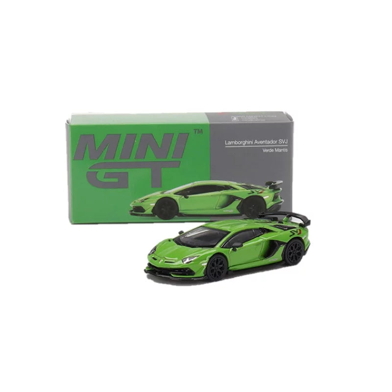MINI GT Lamborghini Aventador SVJ – Verde Mantis 1:64 Scale Diecast Car