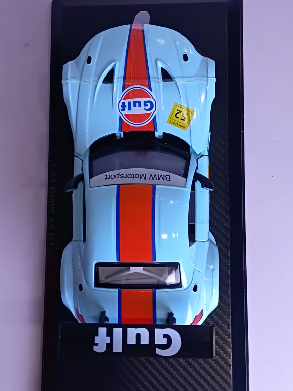 CCA GULF BMW Z4 GT3 1:24 DIECAST MODEL 68299T WHITE ORANGE