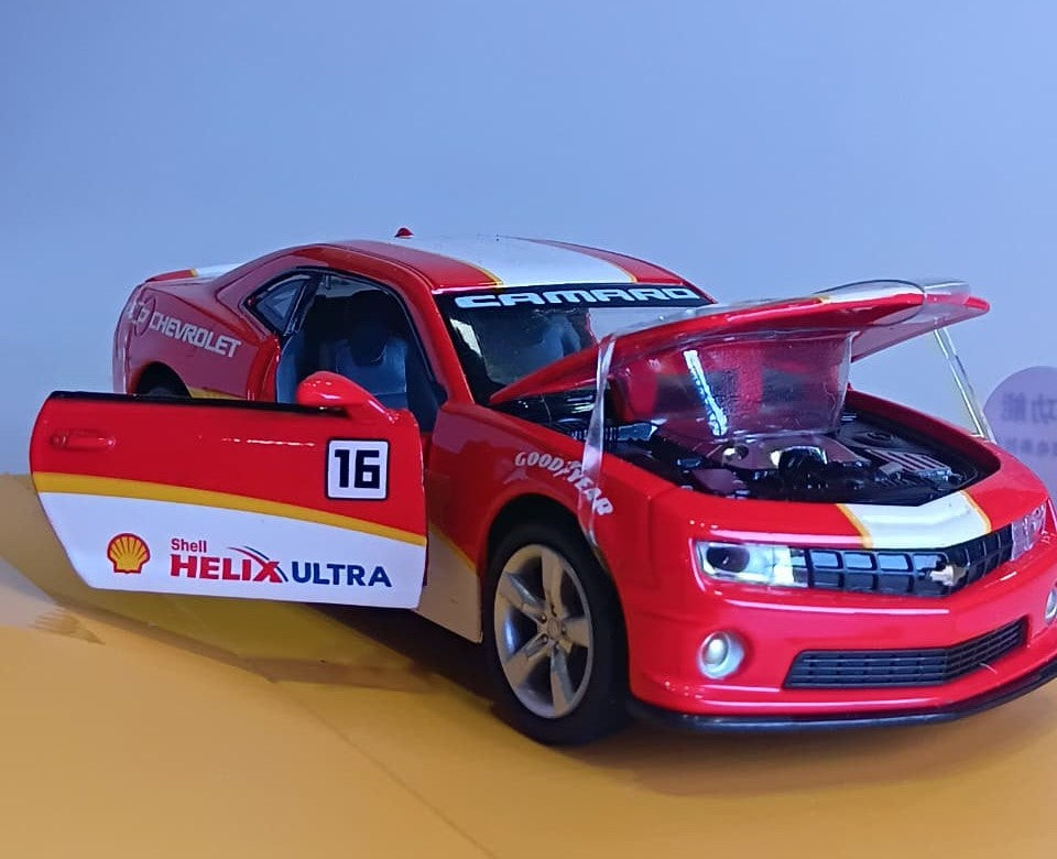 CCA SHELL CHEVROLET CAMARO SS 1:32 DIECAST MODEL 88335E RED WHITE