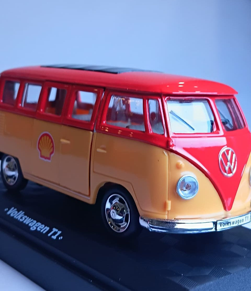 CCA 1:38 VOLKSWAGEN T1 DIECAST MODEL 67050E CAR RED/YELLOW