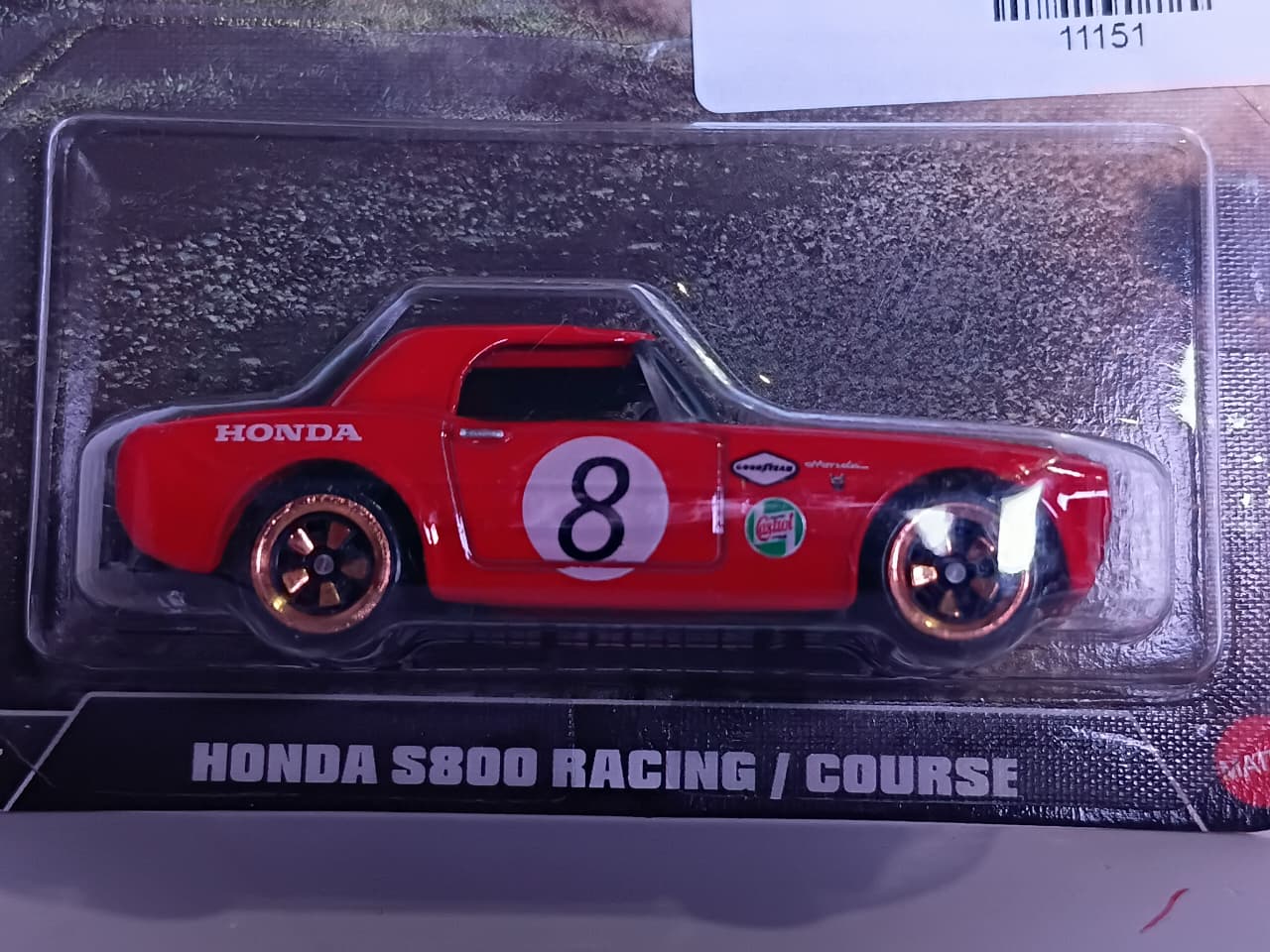 HOTWHEELS SILVER SERIES HONDA S800 RACING/COURSE RED