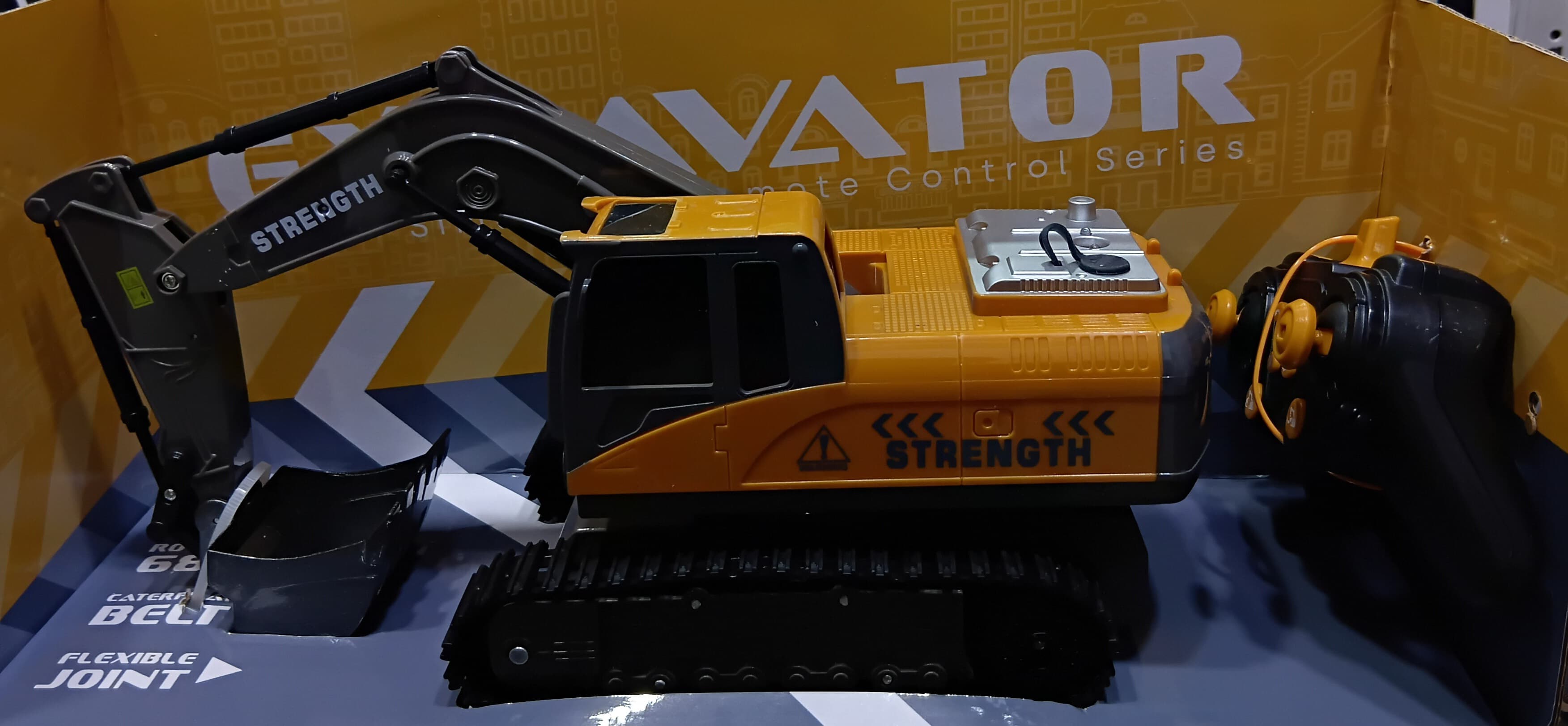 RC EXCAVATOR 9995 2.4G 11CH OPTIONAL ALLOY680 DEGREE ROTATION (YELLOW)
