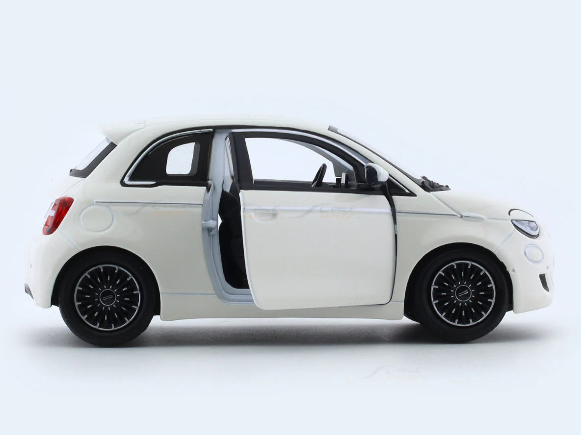 BBURAGO 2023 FIAT 500E WHITE 1:24 SCALE 18-91110W