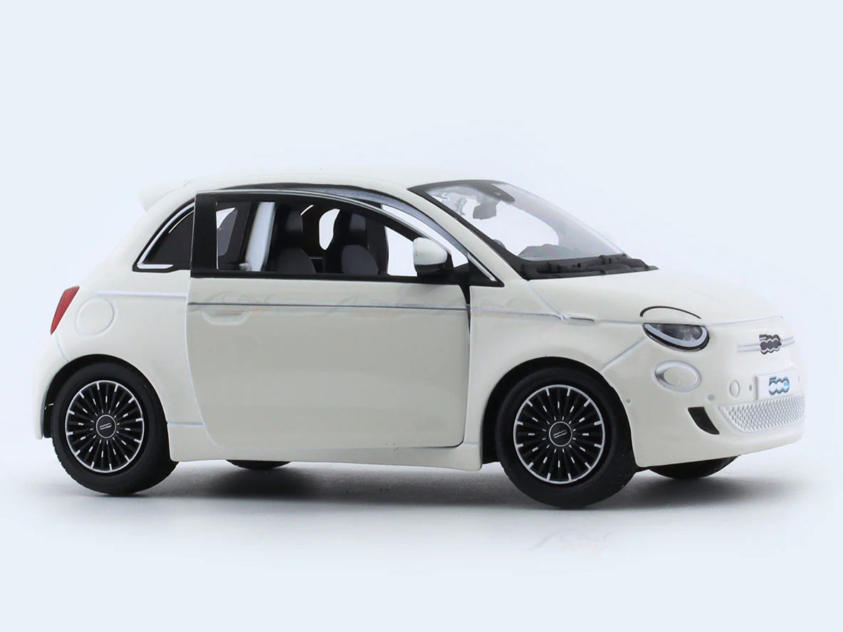 BBURAGO 2023 FIAT 500E WHITE 1:24 SCALE 18-91110W