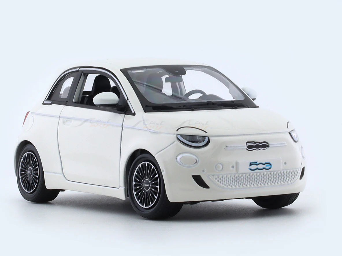 BBURAGO 2023 FIAT 500E WHITE 1:24 SCALE 18-91110W