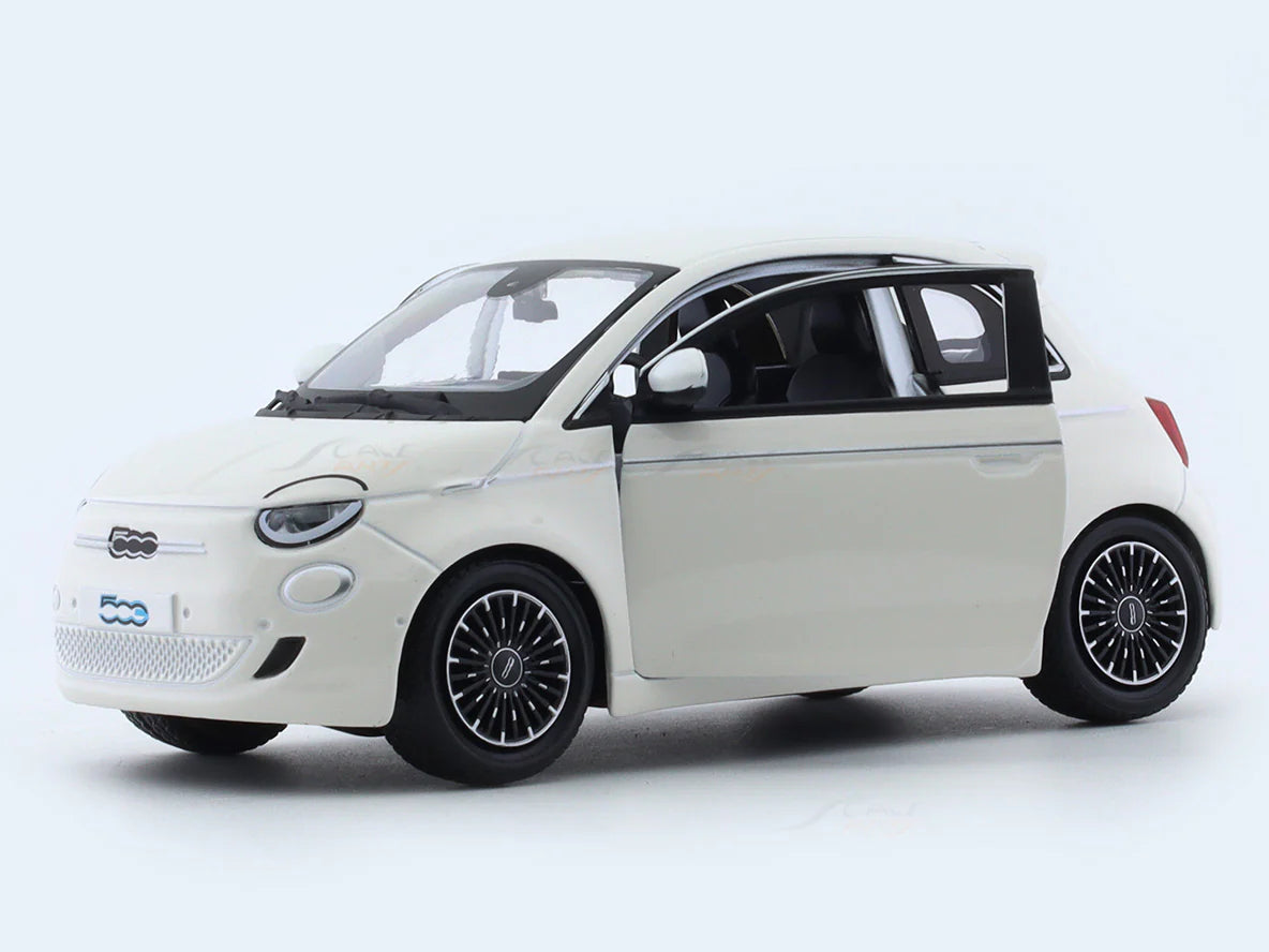 BBURAGO 2023 FIAT 500E WHITE 1:24 SCALE 18-91110W