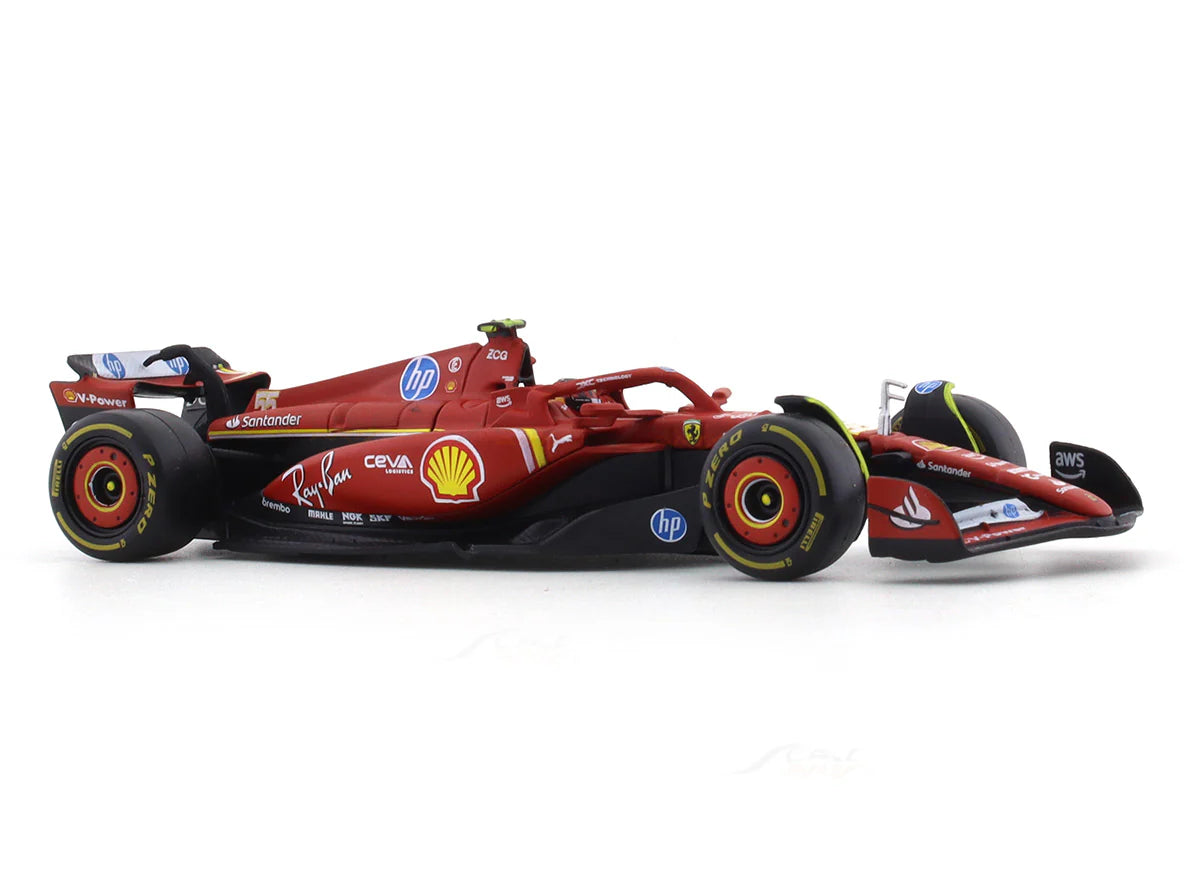 BBURAGO FERRARI SF24 CARLOS SAINZ 1:18 SCALE DIECAST MODEL