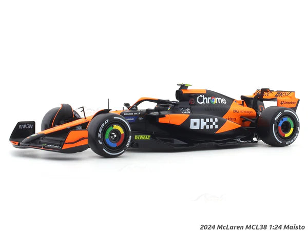BBURAGO F1 MCLAREN MCL38 MIAMI GRAND PRIX  2024  1/24 DIECAST 18-28040N